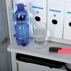 Mueble Móvil Multifuncional Caddy con Estantes Color Haya