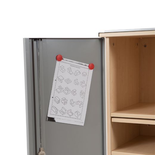 Mueble Móvil Multifuncional Caddy con Estantes Color Haya