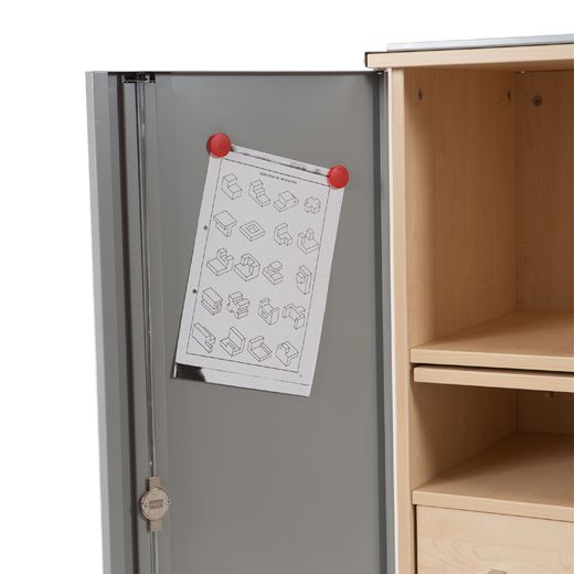 Mueble Móvil Multifuncional Caddy con Estantes Color Haya