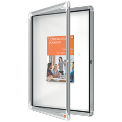 NOBO Vitrina de uso exterior magnética capacidad para 4 hojas A4.