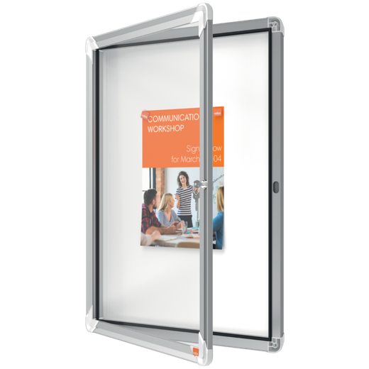 NOBO Vitrina de uso exterior magnética capacidad para 4 hojas A4.