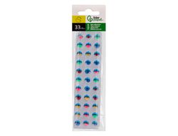 Ojo adhesivo liderpapel 10 mm con pupila de color y pestańa de color pack de 33 unidades