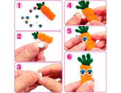 Ojo adhesivo liderpapel 10 mm con pupila de color y pestańa de color pack de 33 unidades