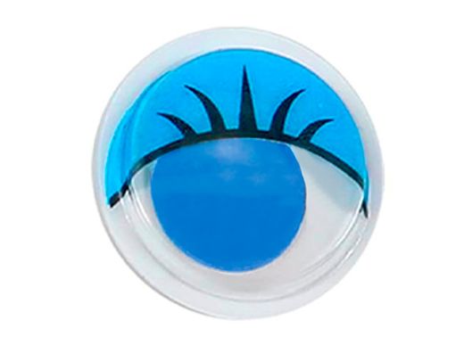 Ojo adhesivo liderpapel 10 mm con pupila de color y pestańa de color pack de 33 unidades