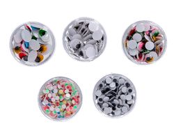 Ojo adhesivo liderpapel tamańos y colores surtidos 5 botes adaptables con 578 unidades