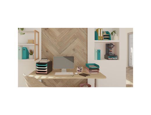 Organizador de sobremesa exacompta skandi color nude 155x119x109 mm