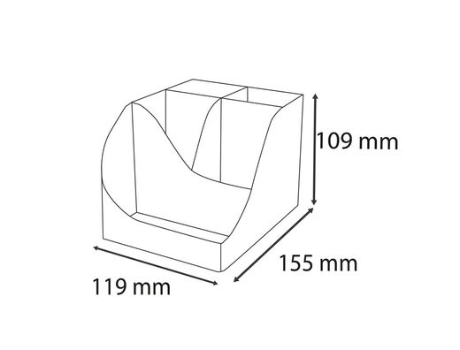 Organizador de sobremesa exacompta skandi color nude 155x119x109 mm