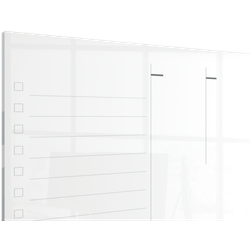 Organizador semanal de cristal de sobremesa NOBO 430 x 560 mm, blanco
