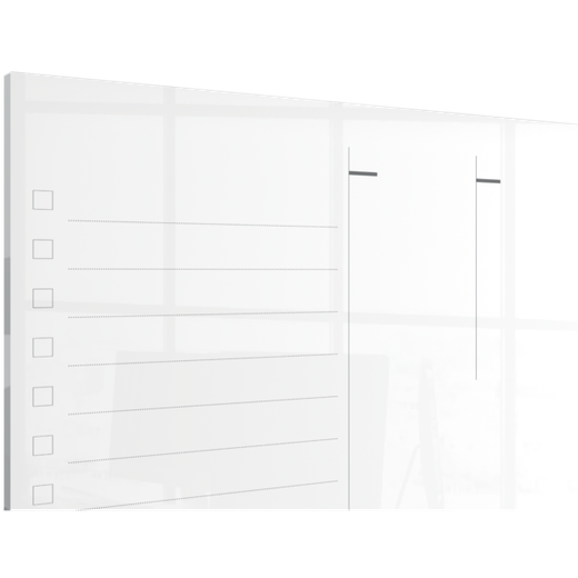 Organizador semanal de cristal de sobremesa NOBO 430 x 560 mm, blanco