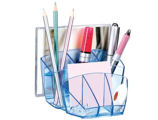 Organizador Sobremesa Cep Confor Ice Blue Plastico Transparente Celeste