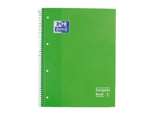 OXFORD Cuaderno School 80h A4 Cuadricula 5x5 Verde Ref.100430199