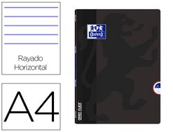 Oxford libreta grapada openflex A4 48h 90g pautado negra
