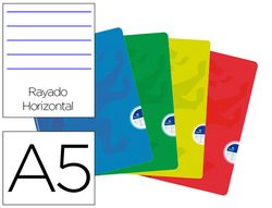 Oxford libreta grapada openflex A5 48h 90g  Rayado Horizontal con doble margen. Colores surtidos
