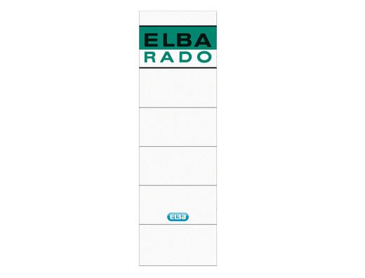 Pack 10 etiquetas autoadhesivas lomera 54x190mm blancas