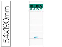 Pack 10 etiquetas autoadhesivas lomera 54x190mm blancas