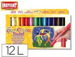 Pack 12 Tempera solida pocket 5 gr Colores variados