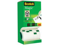 Pack 12+2 cintas adhesivas invisible Magic 810 19mm.X 33m