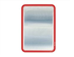 Pack 2 porta anuncios imantado dorso adhesivo reposicionable en pvc rojo