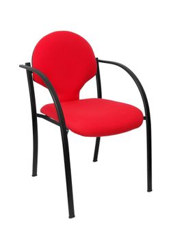 Pack 2 sillas Hellin chasis negro bali rojo