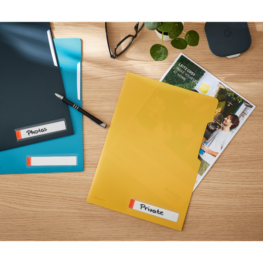 Pack 3 dosieres privacidad Leitz Cosy, DIN A4, amarillo