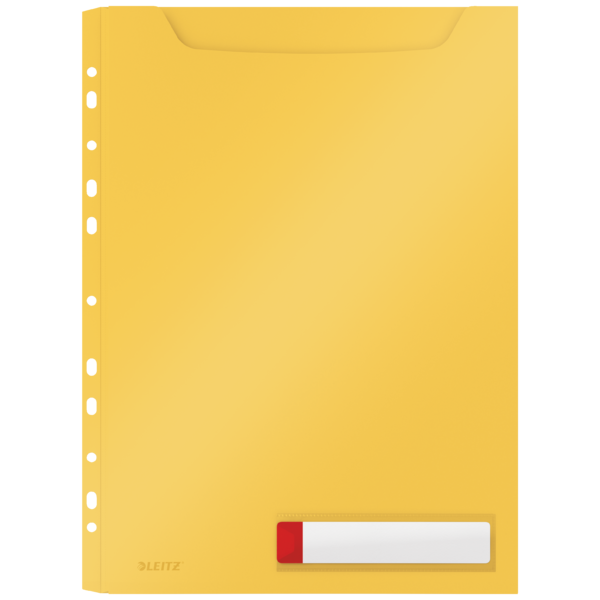 Pack 3 fundas privacidad Leitz Cosy gran capacidad, DIN A4, amarillo