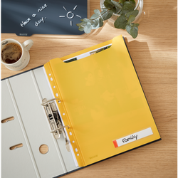 Pack 3 fundas privacidad Leitz Cosy gran capacidad, DIN A4, amarillo