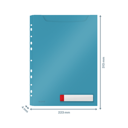 Pack 3 fundas privacidad Leitz Cosy gran capacidad, DIN A4, azul