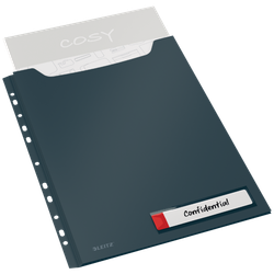 Pack 3 fundas privacidad Leitz Cosy gran capacidad, DIN A4, gris