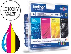 Pack 4 cartuchos color Brother original Ref. 1100HYVA