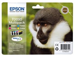 Pack 4 cartuchos inyeccion tinta original Epson T0895