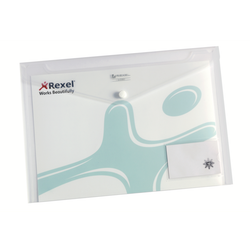 Pack 5 sobres broche Rexel ICE DIN A4 con bolsillo tarjeta, transparente