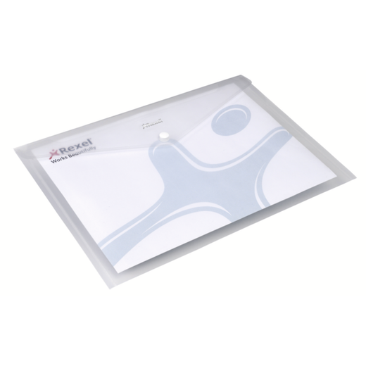 Pack 5 sobres broche Rexel ICE DIN A4, transparente