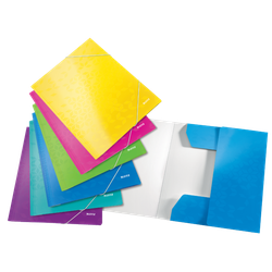 Pack 6 carpetas de 3 solapas WOW. DIN A4. Cartón, surtidos