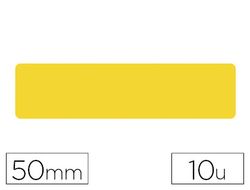Pack de 10 simbolos adhesivos forma longitudinal color amarillo