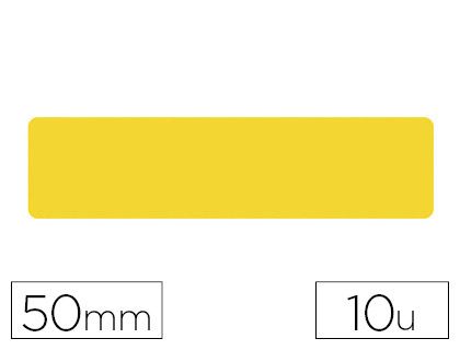 Pack de 10 simbolos adhesivos forma longitudinal color amarillo