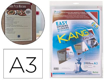 Pack de 2 fundas kang adhesivas reposicionables apertura en l