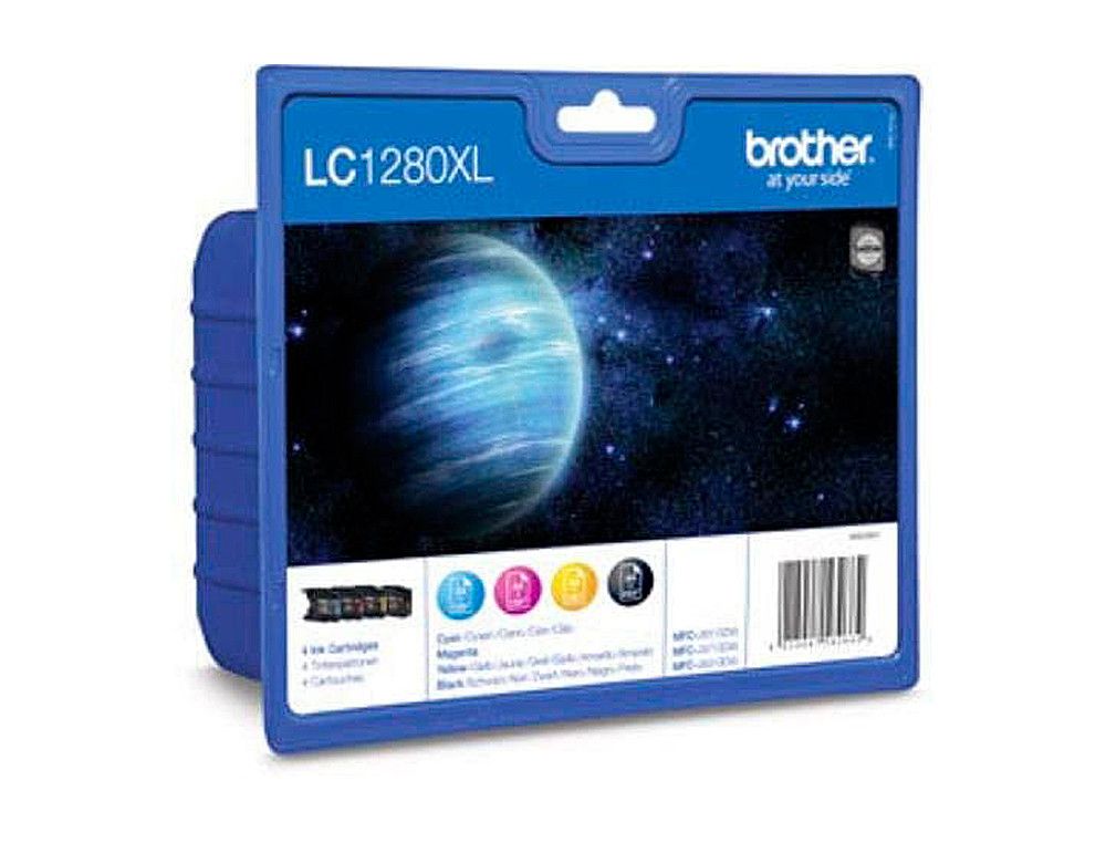 Pack de 4 cartuchos tinta original Brother LC1280XLVALBP