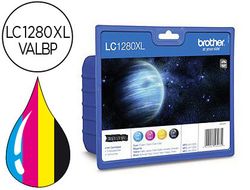 Pack de 4 cartuchos tinta original Brother LC1280XLVALBP