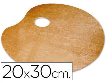 Paleta Madera Lidercolor Ovalada Tamaño 20X30 cm Grosor 0,3 cm Zurdos
