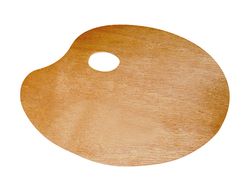 Paleta Madera Lidercolor Ovalada Tamaño 20X30 cm Grosor 0,3 cm Zurdos
