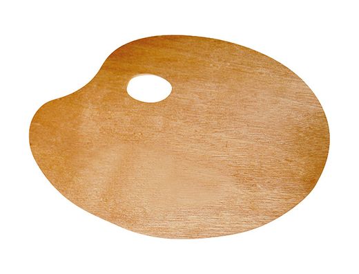 Paleta Madera Lidercolor Ovalada Tamaño 20X30 cm Grosor 0,3 cm Zurdos