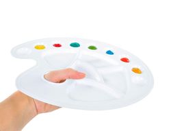 Paleta Plastica Lidercolor Ovalada 10 Huecos Diestros Tamaño 17X22,5Cm