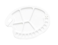 Paleta Plastico Lidercolor Ovalada 17 Huecos Diestros Tamaño 30X35Cm