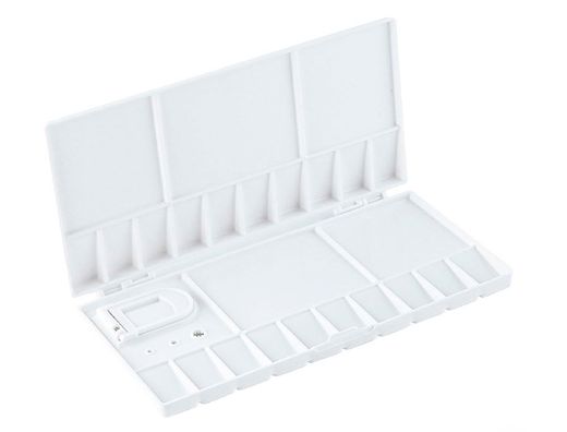 Paleta plastico liderpapel para pintura plegable con tapa y agujero para el pulgar 20x10x1,8 cm