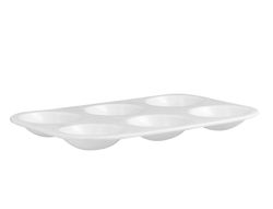 Paleta plastico liderpapel para pintura rectangular con 6 huecos 12.5x8,7 cm