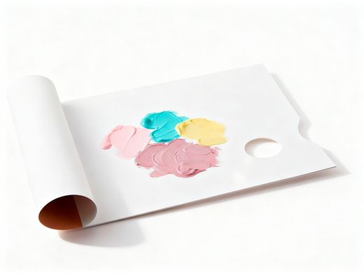 Paletas de papel desechables liderpapel para pintura 40 hojas gramaje 58g/m2 con agujero para pulgar