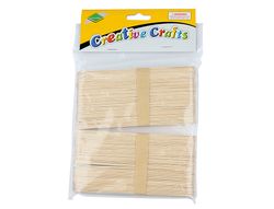 Palillo para Manualidades Madera Color Natural 15 X 2 Cmbolsa de 100 Unidades