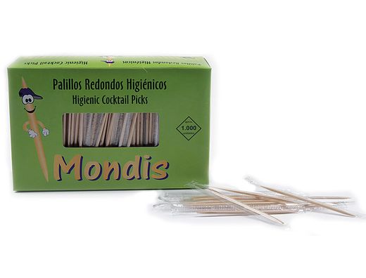 Palillos de Dientes Enfundados en Celofan Paquete de 1000