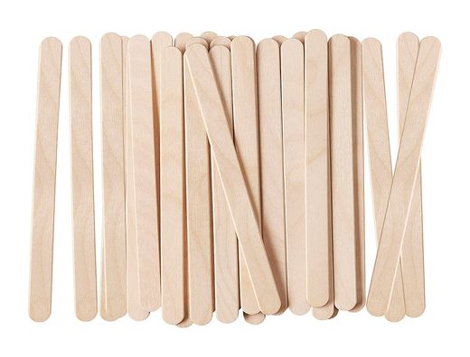 Palitos de madera liderpapel color natural 11,4 x 1 cm bolsa con 50 unidades