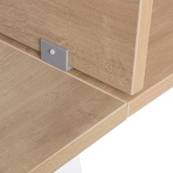 Panel Divisor 45X136 Melamina Gris (Mesa Doble)
